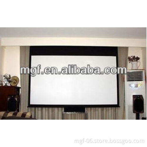 120inch Recessed in ceiling Electric ptojection screen/Ceiling Hanging projector screen with RF Wireless remote control